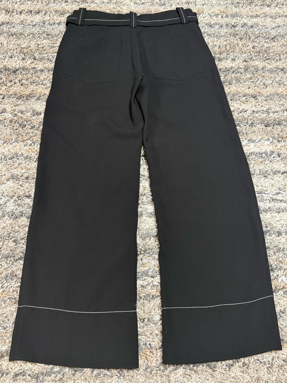 Zara Women's Wide Leg Dress Pants With Contrasting Topstitching - Picture 11 of 12